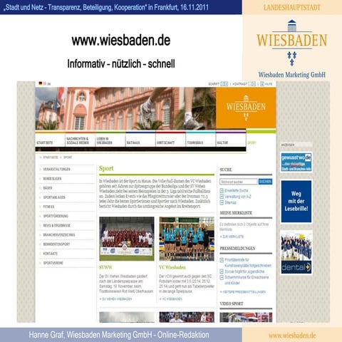 Stadt und Netz - Stadtportal Wiesbaden - Hanne Graf - 16.11.2011