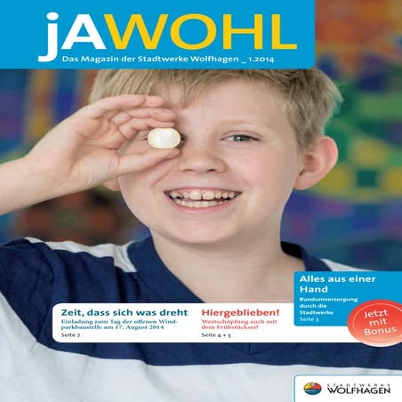 stadtwerke wolfhagen Magazin jAWOHL 1.2014