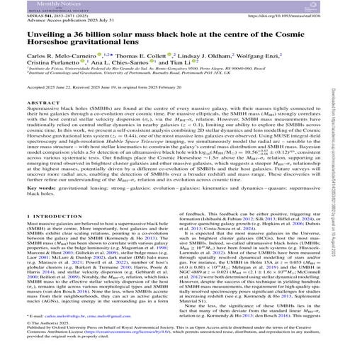 Unveiling a 36 billion solar mass black hole at the centre of the Cosmic Hors...