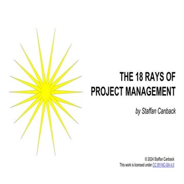Staffan Canback - The 18 Rays of Project Management