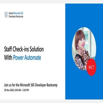 3 Staff check ins solution with power automate