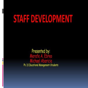 Staff development | PPTX