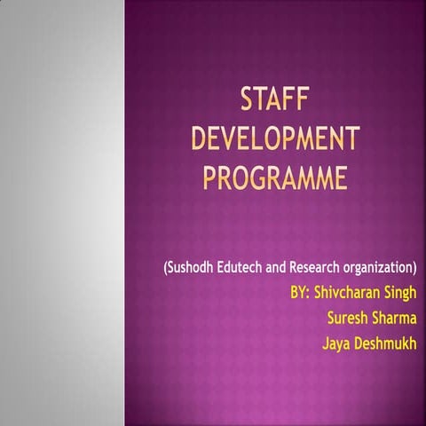 Staff Development Programme by SuShodh Edutech