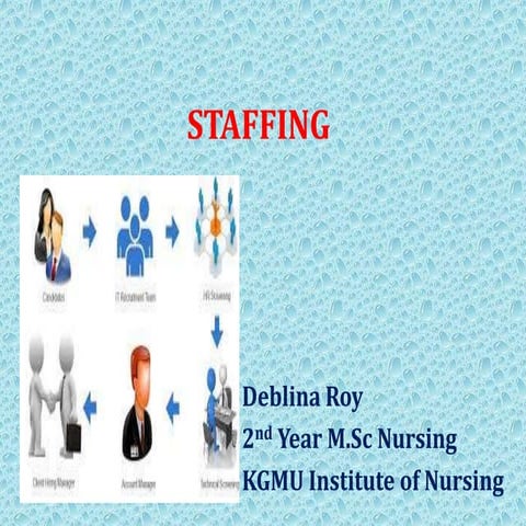 Staffing , duties and responsibilities of various categories