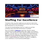 Staffing For Excellence