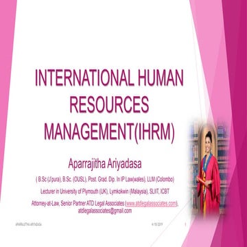 Staffing recruitment and selection of INTERNATIONAL HUMAN RESOURCES MANAGEMENT