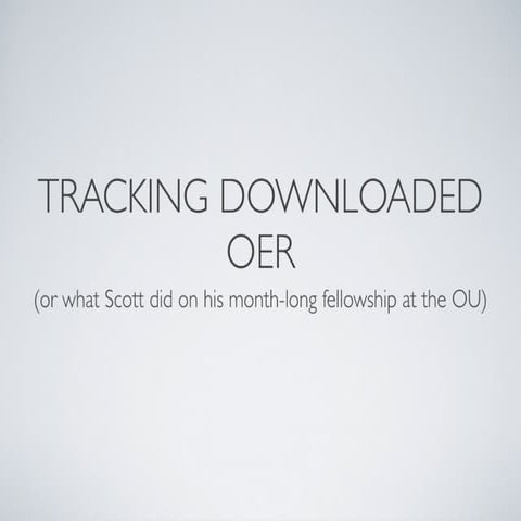 Tracking OER - OLNet staff mtg talk