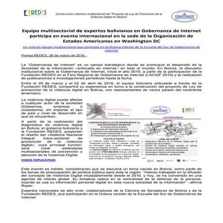 Staff multisectorial vd redes bo ssgi 2016