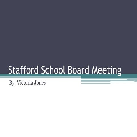 Stafford school board meeting 2013