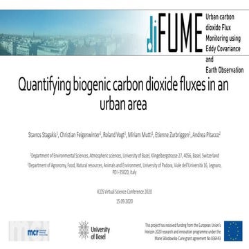 Stagakis, Stavros: Quantifying biogenic carbon dioxide fluxes in an urban area
