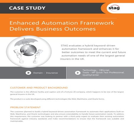 Enhanced Automation Framework delivers Business Outcomes