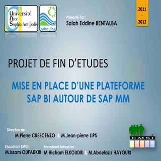 Présentation Projet de fin d'études