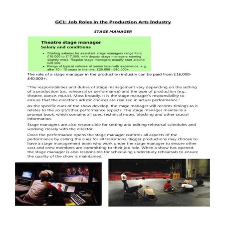 Stage manager | DOCX