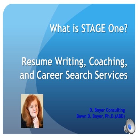 Stage One Resume Writing 