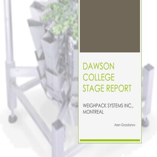 Stage Report Presentation