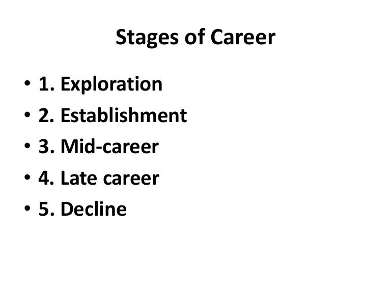 Stages of career