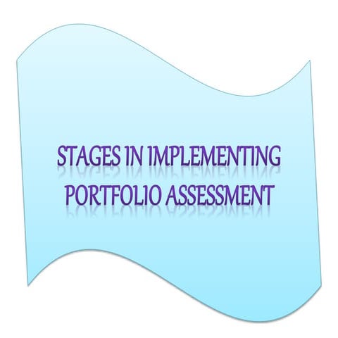 Stages implementing portfolio