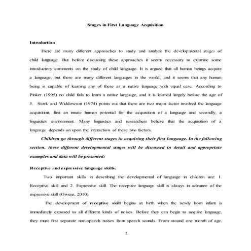 Stages in 1st language - Wissam Ali Askar