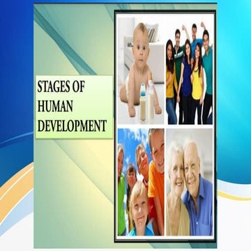 STAGES IN HUMAN DEVELOPMENT.a progressive series of changes that occur in ord...