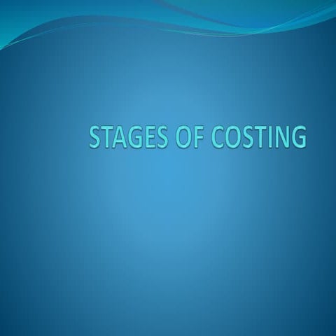 Stages of costing