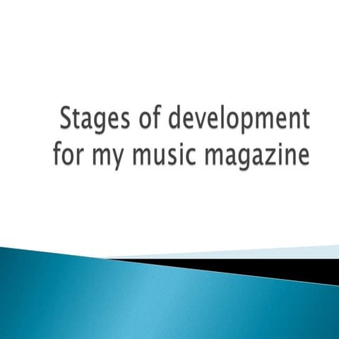Stages of development in Photshop for my music magazine 