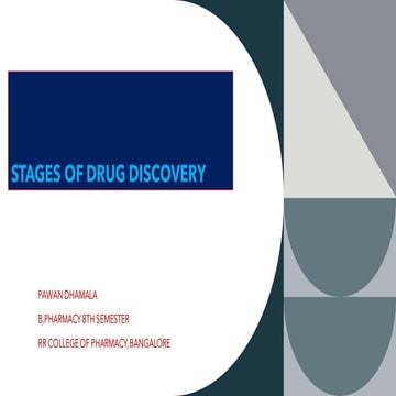 Stages of drug discovery