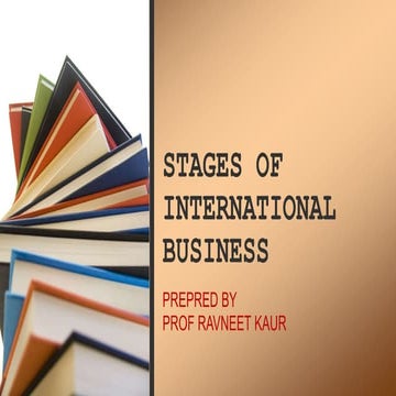 STAGES OF INTERNATIONAL BUSINESS