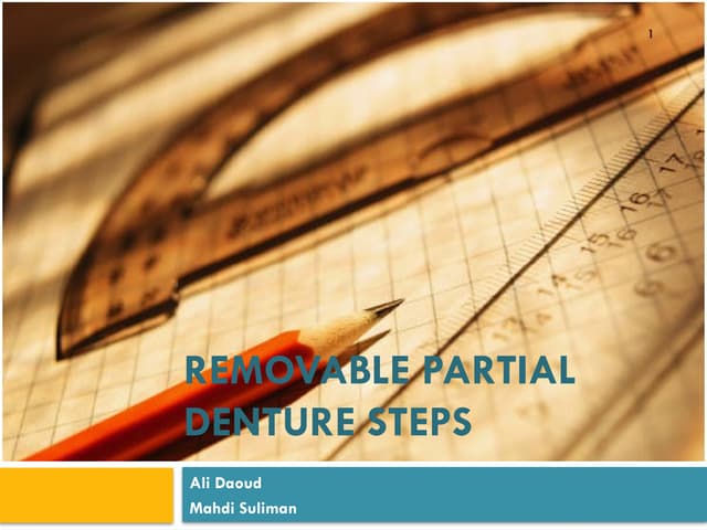 Steps of Fabrication of Removable Partial Denture | PPTX