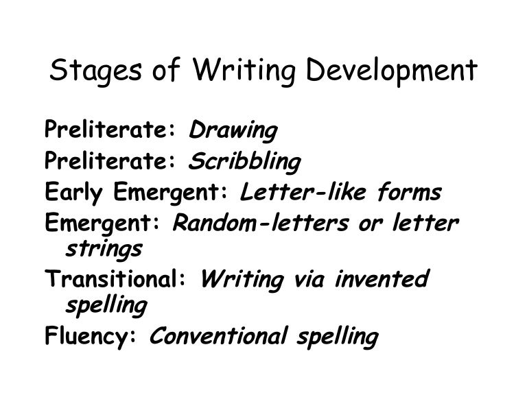 Stages of Writing Development