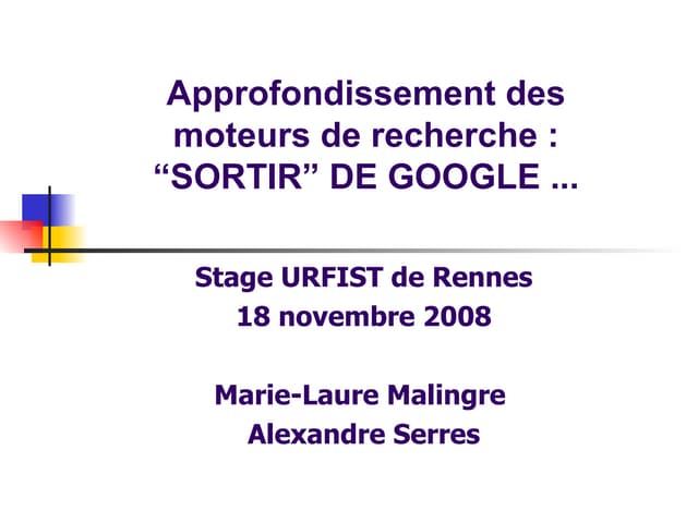 Moteurs de recherche : sortir de Google