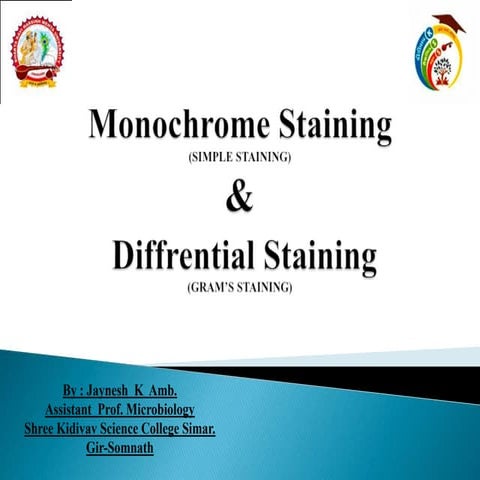 Preparation and staining of specimens for microscopy | PDF