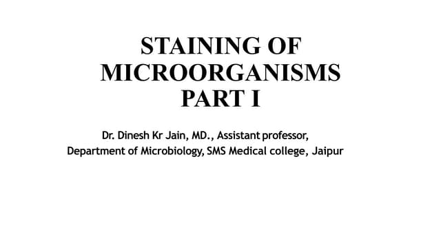 Staining of microorganisms