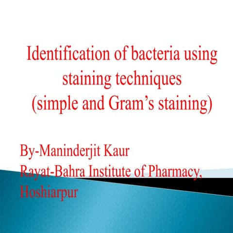 Staining Techniques in Microbiology | PPTX