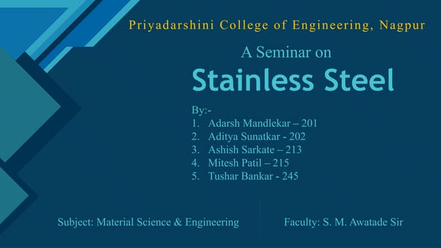 Stainless Steel PPT By Tushar Bankar.pptx
