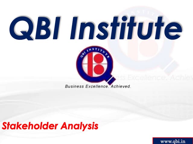 Stakeholder Analysis 