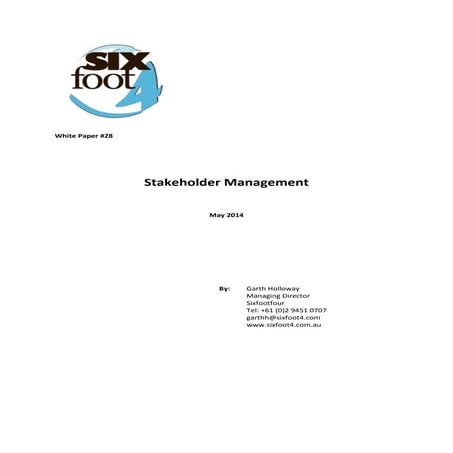 Stakeholder management