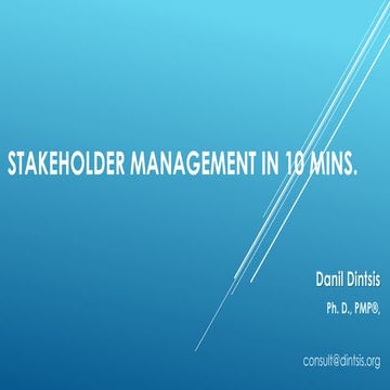 Stakeholder management