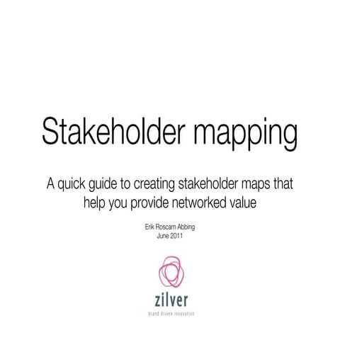 Stakeholder mapping