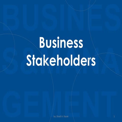 Business Stakeholders