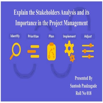Stakeholders analysis