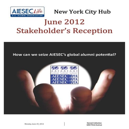 Stakeholders reception program june 2012