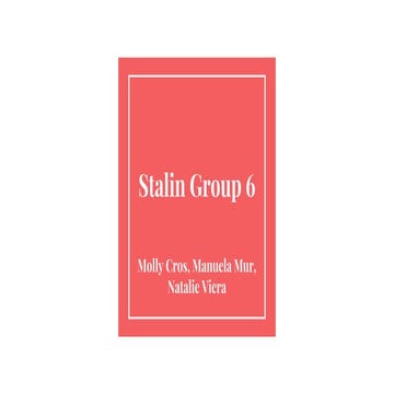 Stalin group 6 | PDF