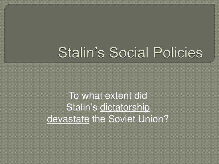 Stalin and social reform through education