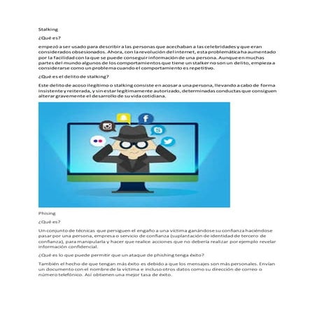 Phising y stalking | PDF