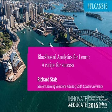 Blackboard Analytics for Learn: A recipe for success
