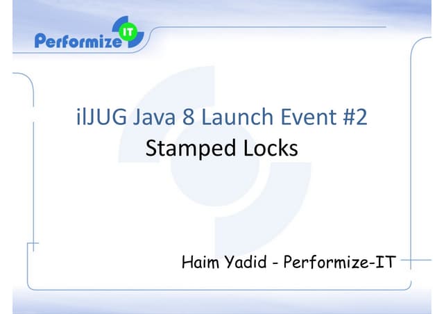 Java 8 - Stamped Lock