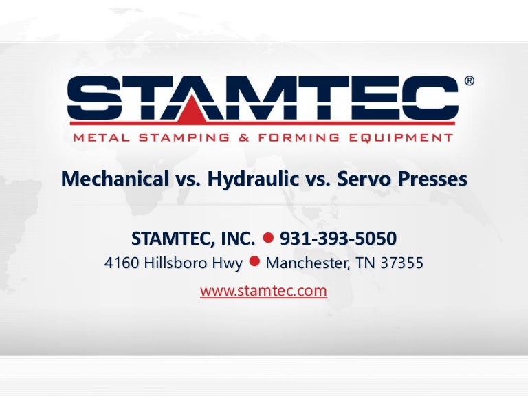 Mechanical vs Hydraulic vs Servo Presses
