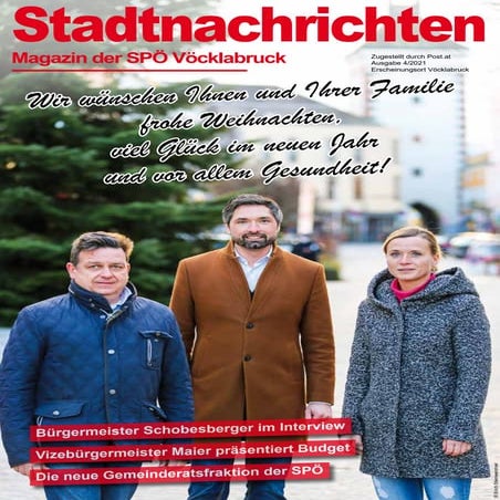Stadtnachrichten SPÖ Vöcklabruck Dezember 2021