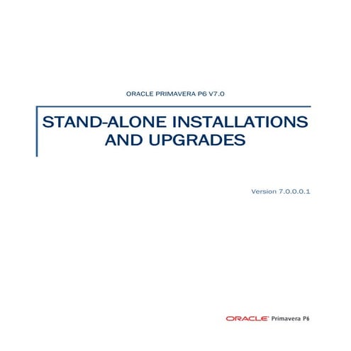 P6 professional standalone_install_and_config_guide | PDF