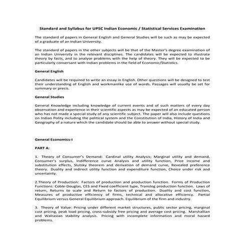 Indian economic service (ies) exam | PPTX